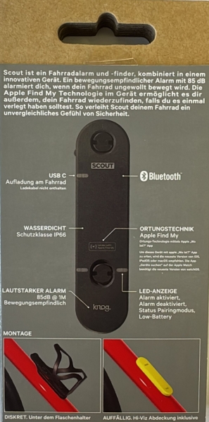 KNOG Scout Bike ALARM und FINDER - 85 Dezibel