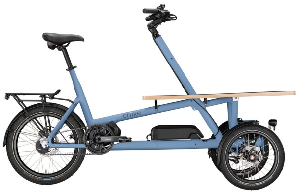Chike Elektrorad E-Cargo Mod.22 taubenblau Riemenantrieb