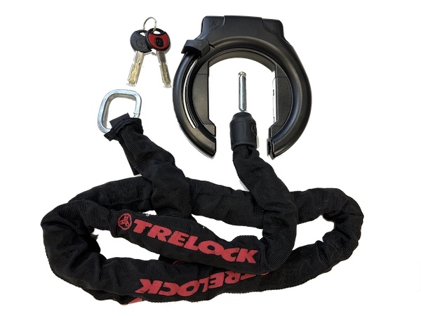 Trelock Rahmenschloss XL inkl. Steckkette für i:SY und Qio Fahrräder