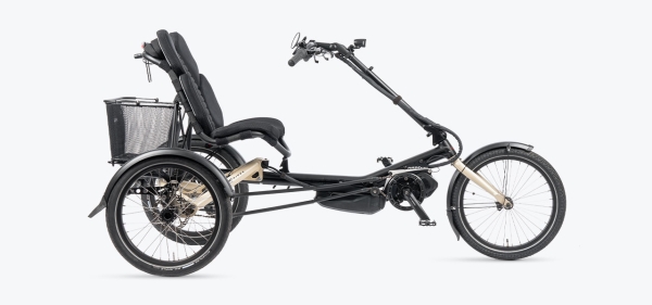 Hase Bikes Trigo UP E Elfenbein-Schwarz Dreirad TOPSELLER